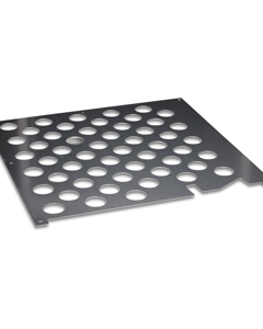 Sheet metal partition in front of nest Step V16 holes